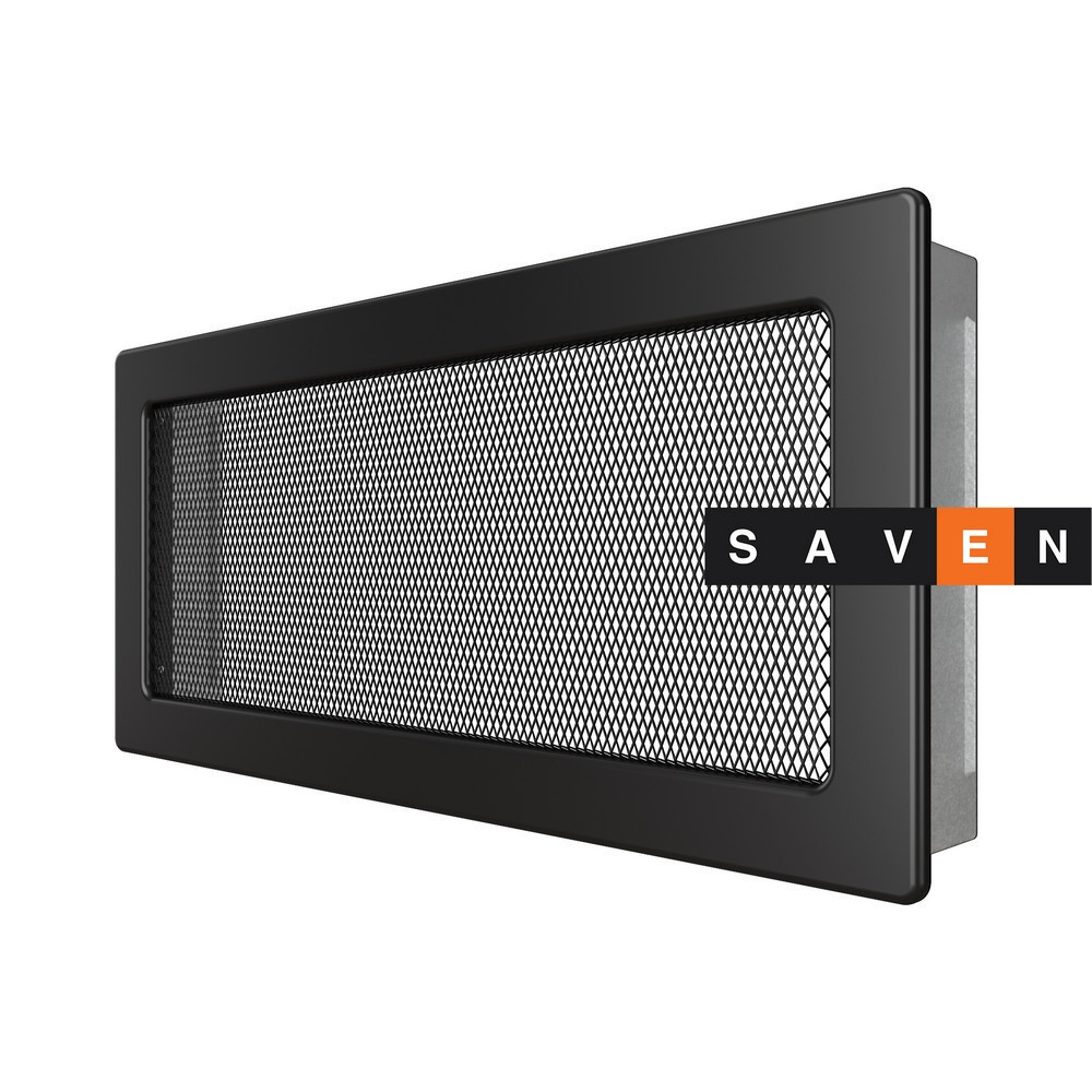 Вентиляційна решітка для каміна SAVEN 17х37 чорна Львів - фото 2