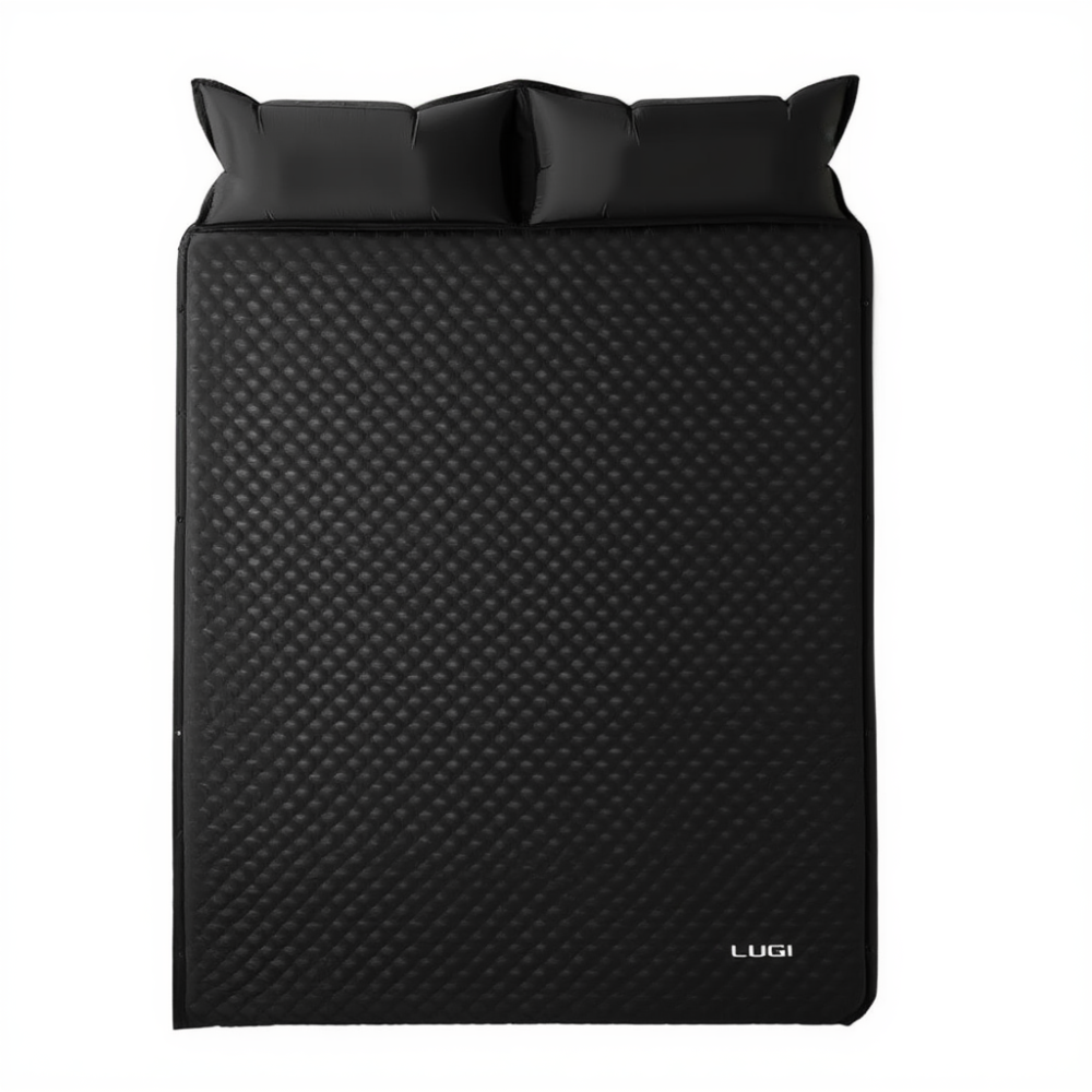 Надувний матрац 190х130 см похідний туристичний Camping килимок самонадувний для намету кемпінгу відпочинку сну Чорний LU-027B Коломия - фото 1