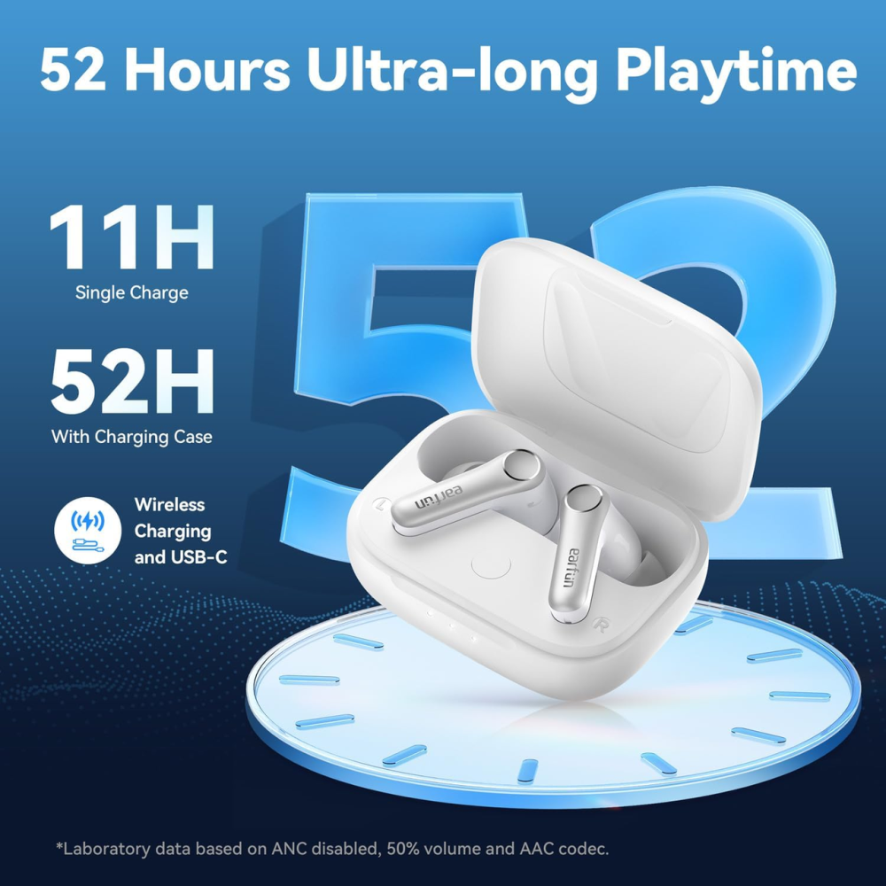 Бездротові навушники EarFun Air Pro 4 White TWS Bluetooth 5.4 з адаптивним ANC, Hi-Res Audio та вологозахистом Київ - фото 7