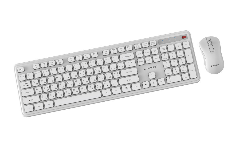 Комплект (клавіатура, миша) бездротовий Gembird KBS-WPS-01-W-CYRL White ( 26904 ) Харьков - изображение 2