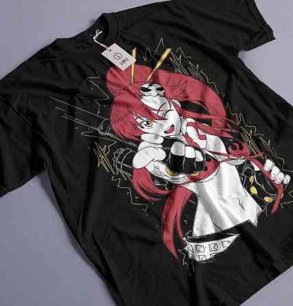 Футболка для мальчика аниме Йоко Тенген Топпа Гуррен оверсайз (рост от 165 до 180 ) Черний AnimeJ0918m Днепр