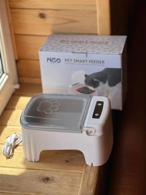 Умная автоматическая кормушка с таймером для кошек и собак 1 отсек 600 мл диспенсер для корма Коломия - фото 2