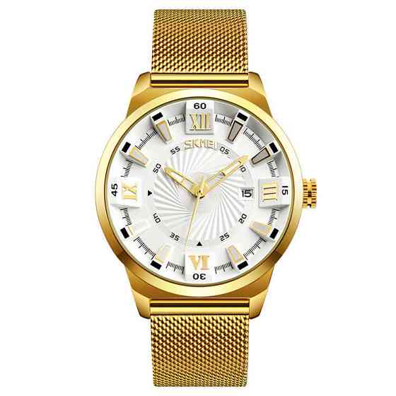 Годинник чоловічий наручний Skmei 9166 Gold white оригінал Вінниця