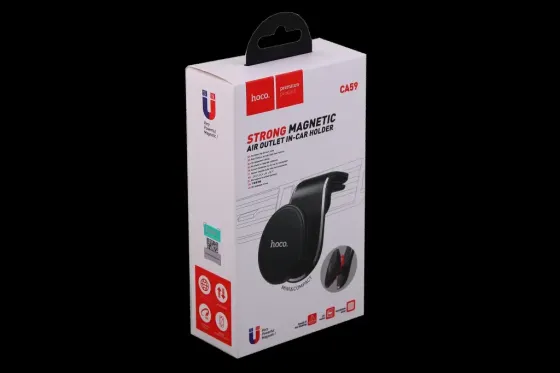 Подставка под телефон магнит на обдув на шарнире Hoco CA 59 черный Винница