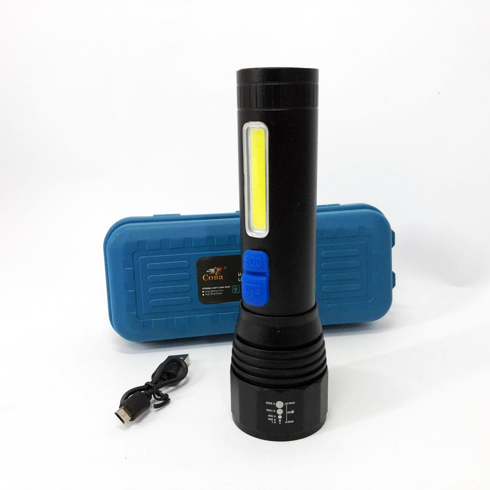 Ліхтар ручний металевий CB-C11-P50-COB, Акумуляторний ліхтар для домашнього використання GS-85 Львів - фото 1