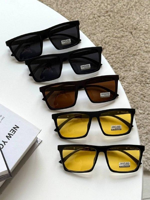 Стильні Чоловічі окуляри POLARIZED з пластиковою оправою на середнє обличчя Київ - фото 4
