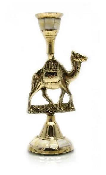 Свічник із бронзи з перламутром Верблюд Київ - фото 1