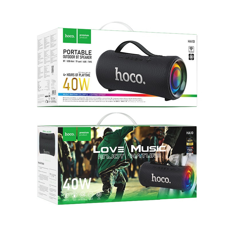 Портативная колонка HOCO HA10 Oleada Black Киев - изображение 2