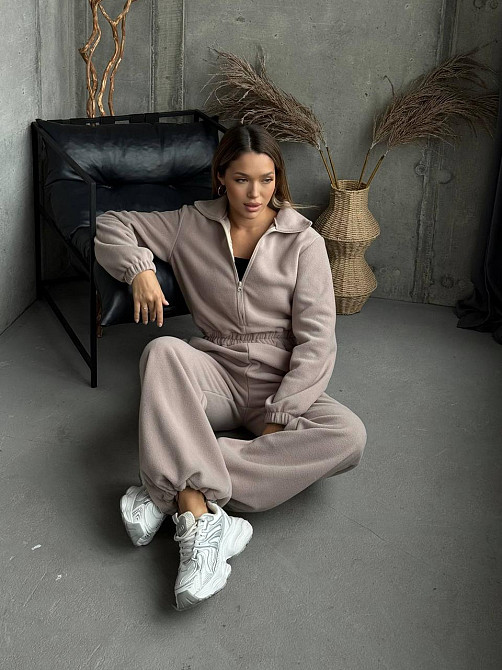 Женский теплый повседневный комбинезон двусторонний полар флис Одесса - изображение 4