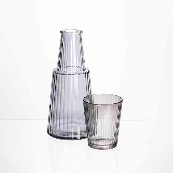 Yiwu Глечик 800 мл зі склянкою 1 (шт) 250 (мл) графин для компоту соку води лимонаду глечик для Коломия