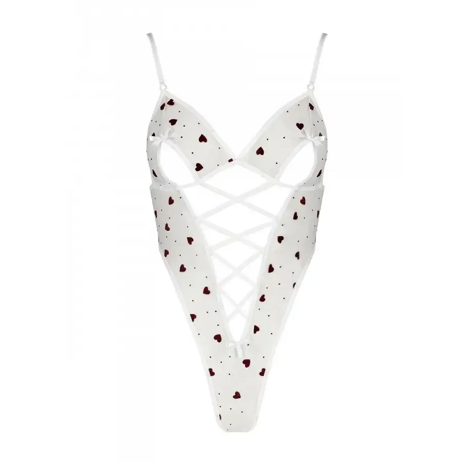 Еротичний боді з малюнком Passion LOVELIA BODY XXL/XXXL, white Львів - фото 5