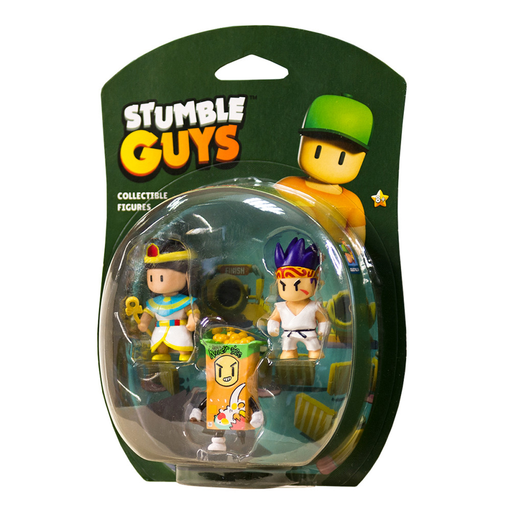 Набір колекц. фігурок Stumble Guys - Сенсей Фаєрфіст, Клеопатра, Кілер Дніпро - фото 1