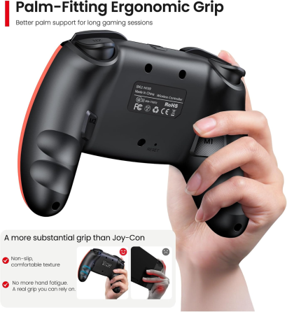 Беспроводной геймпад BEBONCOOL H109 для Switch 2/Switch/OLED/Lite/PC/iOS/Android, Turbo, макросы, вибрация Киев