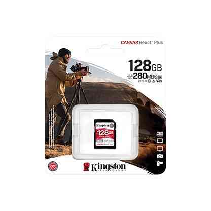 Картка пам'яті SDHC 128 GB UHS-II/U3 Class 10 Kingston Canvas React Plus V60 SD R280/W100MB/s (SDR2V6/128GB) Харьков