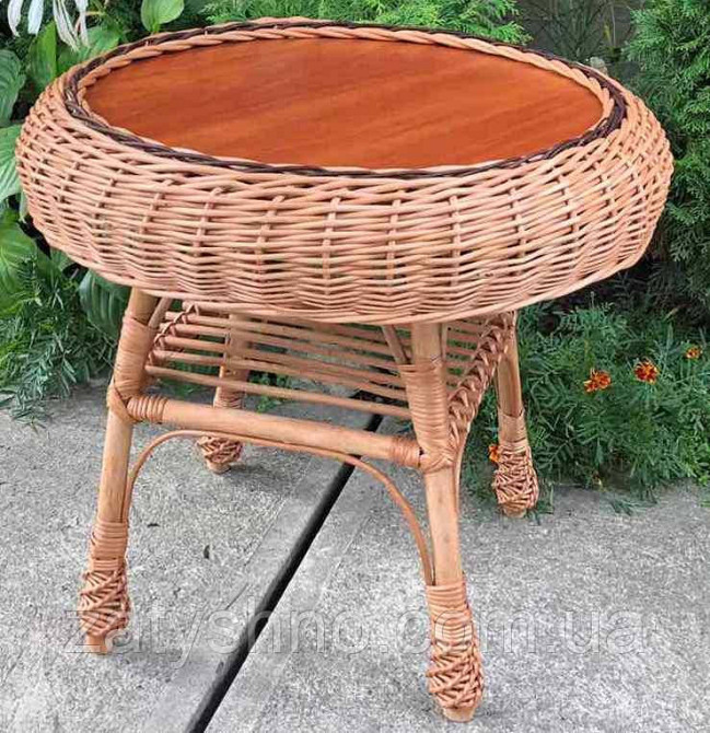Журнальный стол из лозы (50*50) Киев - изображение 9