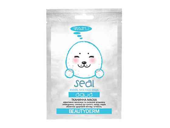 Маска тканинна зволожуюча Animal seal aqva ТМ Beauty Derm Solmir Київ