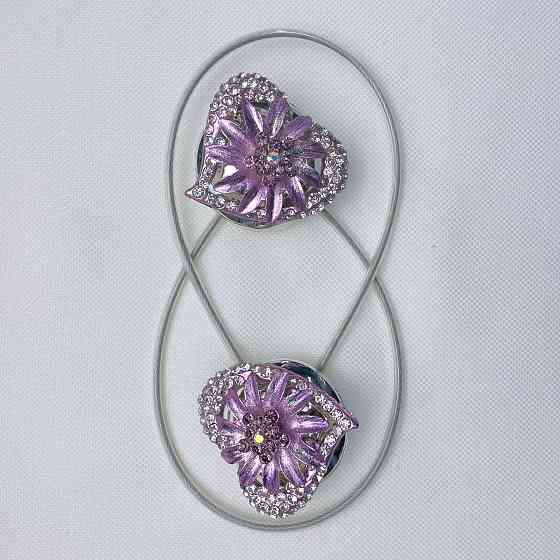 Магніти для штор та гардин "Amour" набір 2 шт Бузковий (81-244) Київ