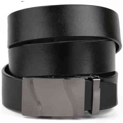 Ремень Vintage Мужской c пряжкой волна Черный (20250) Винница