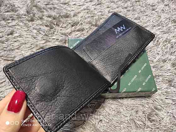 Тонкий зажим для денег на магнитах с карманом на молнии MD Leather 22-1002 Киев