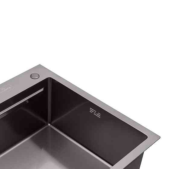 Кухонная мойка с нержавеющей стали Kroner KRP Schwarze - 63х50 HM PVD (3/1 мм) черная Киев