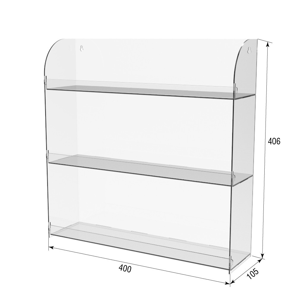 Підставка-вітрина EKOSTAR 3-х ярусна 400х100х406 на саморізи Київ - фото 3