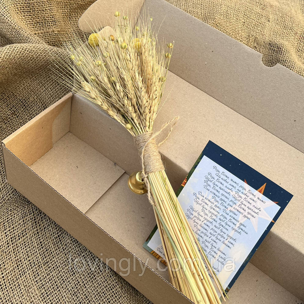 Рождественский Дедух из колисков ржи, пшеницы и льна - украинский декор Ирпень - изображение 2