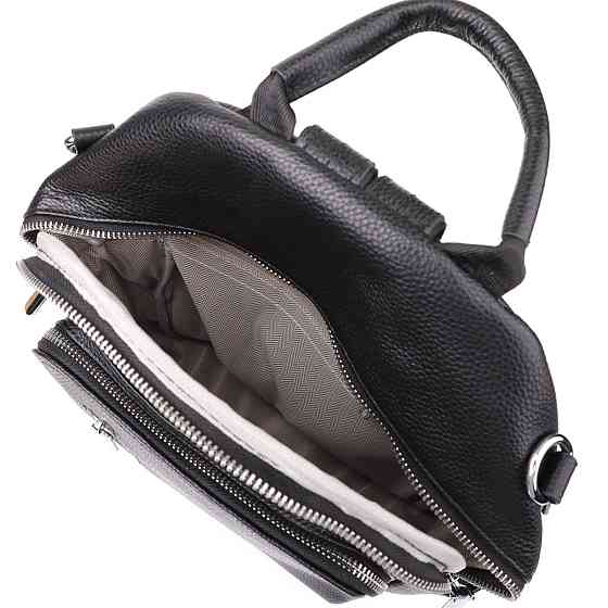 Женский рюкзак из натуральной кожи Черный (Vintage) Киев