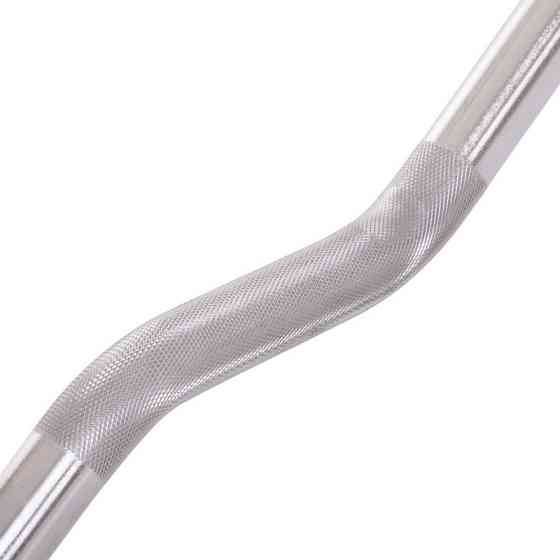 Штанга фіксована вигнута прогумована Zelart 2687-40 довжина 95 см 40 кг Київ