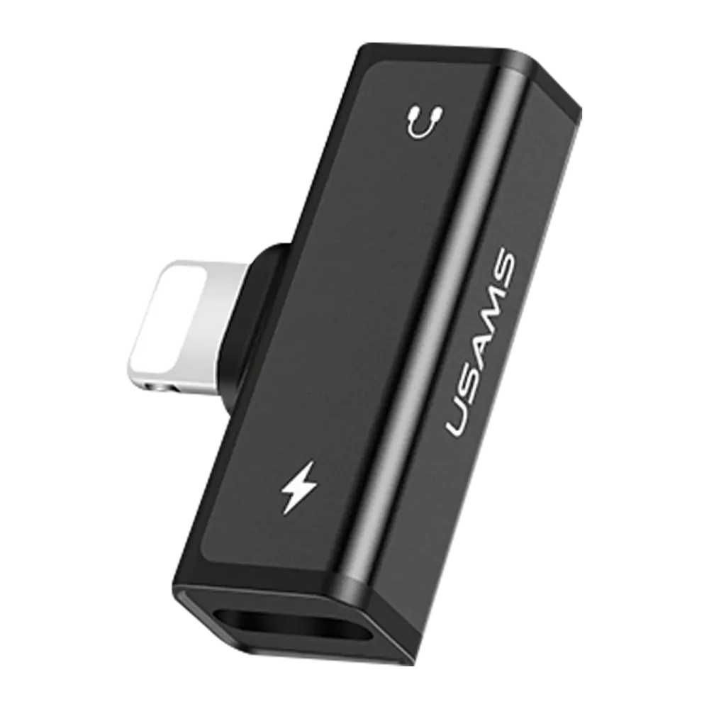 Usams AU05 Dual Lightning зарядний і аудіоадаптер US-SJ270 Полтава - фото 1