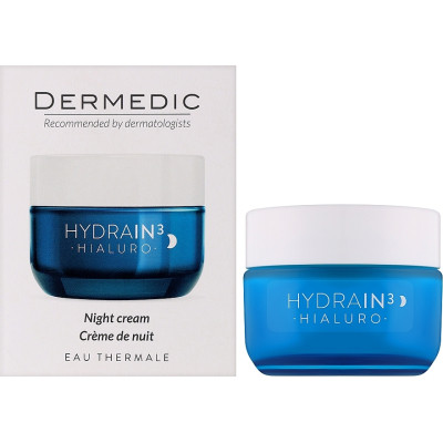 Крем для лица Dermedic Hydrain 3 Hialuro Восстанавливающий Ночной 50 мл (5901643176242) Винница - изображение 2