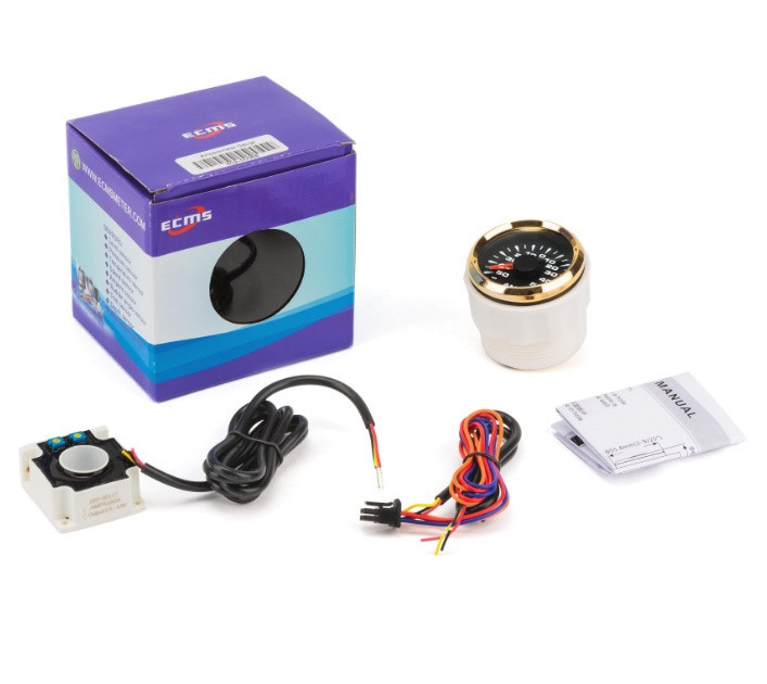 Амперметр Ecms Hma2-Bg±80A Діаметр 52Мм Рамка — Золото Дисплей — Чорний 802-00068 Київ - фото 2