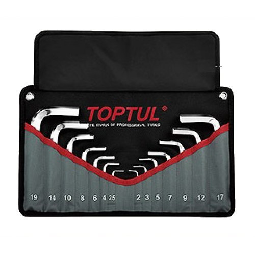 Набір ключів шестигранних Г-обр. TOPTUL 2-19 мм 14 од. у чохлі GPAQ1401 Чернігів - фото 1