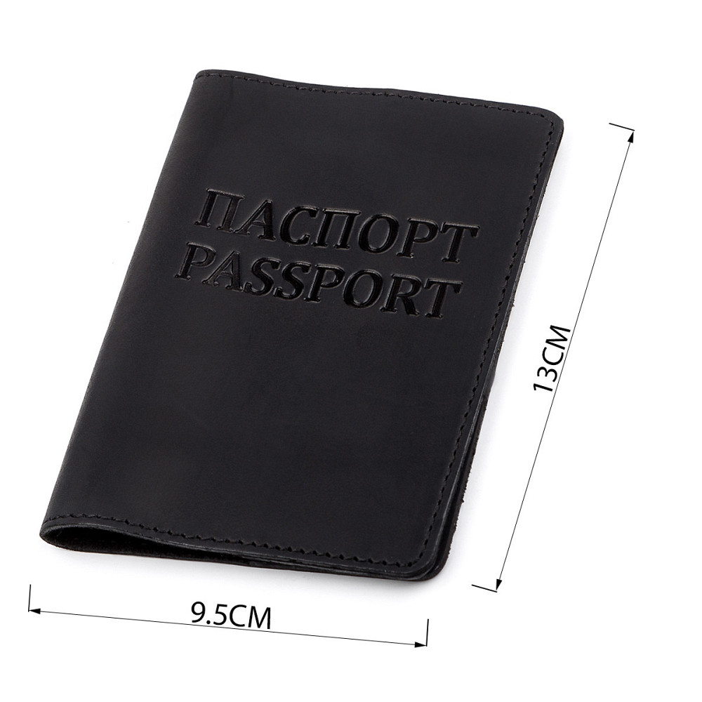 Обложка на паспорт Shvigel 13917 кожаная Черная Киев - изображение 4