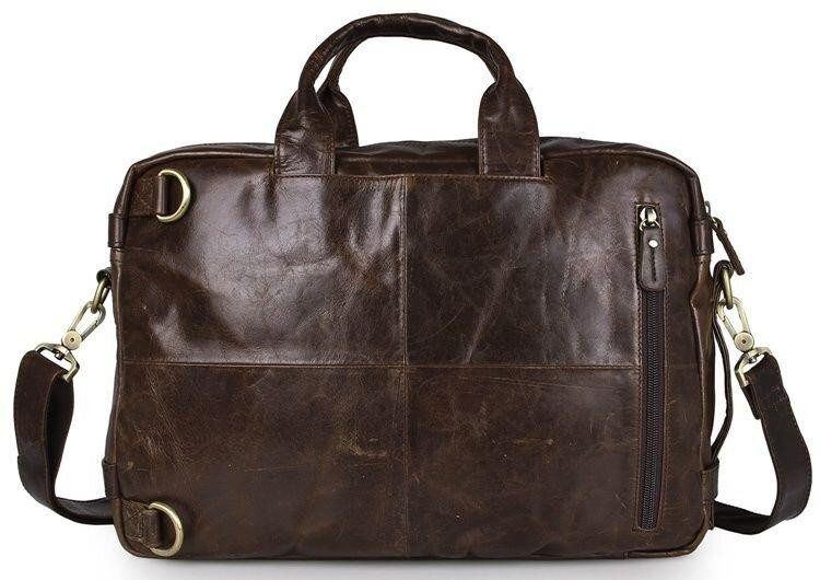 Шкіряна сумка трансформер для роботи поїздок та міста Vintage 14074 Коричнева Київ - фото 19