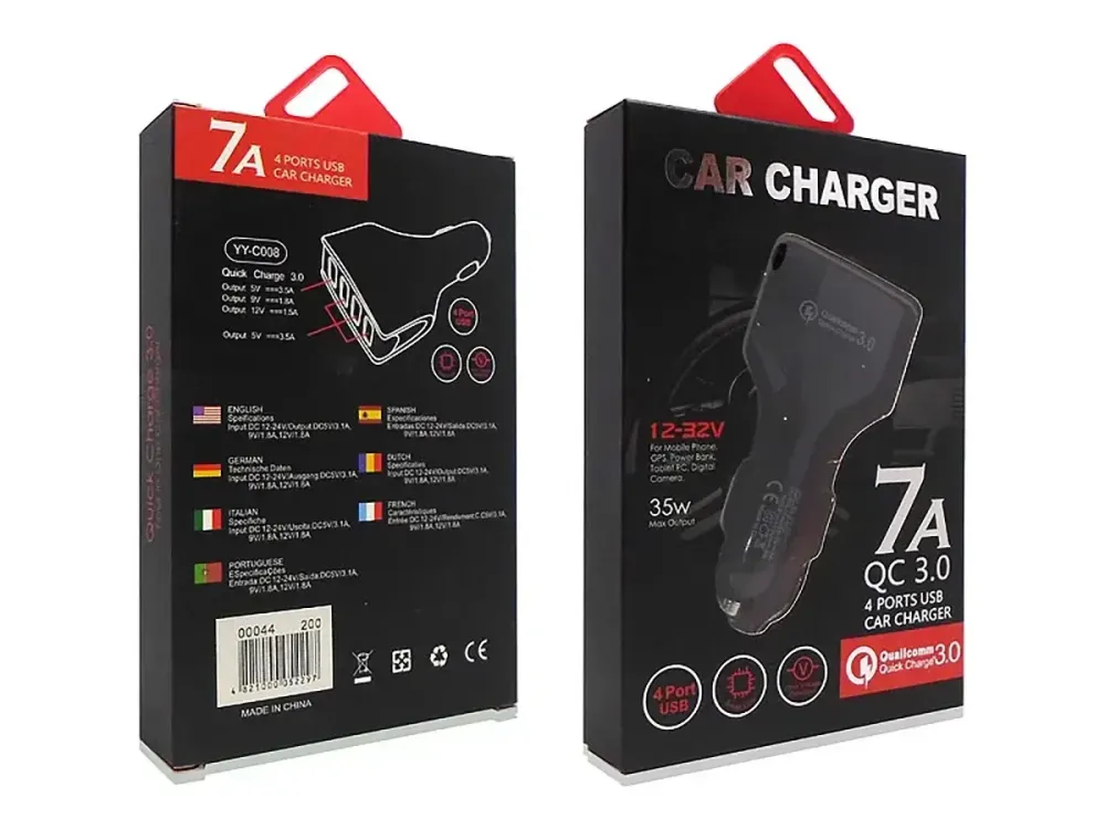 Автомобильное зарядное устройство 12В 7А с 4 USB портами и быстрой зарядкой QC3.0, защита от замыканий 00044 Одесса - изображение 7