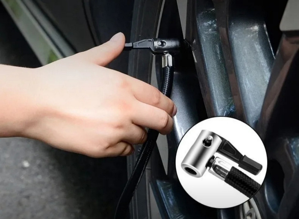 Автомобільний компресор 12V з манометром | Автокомпресор для накачування шин авто, мотоцикла та велосипеда Київ - фото 4