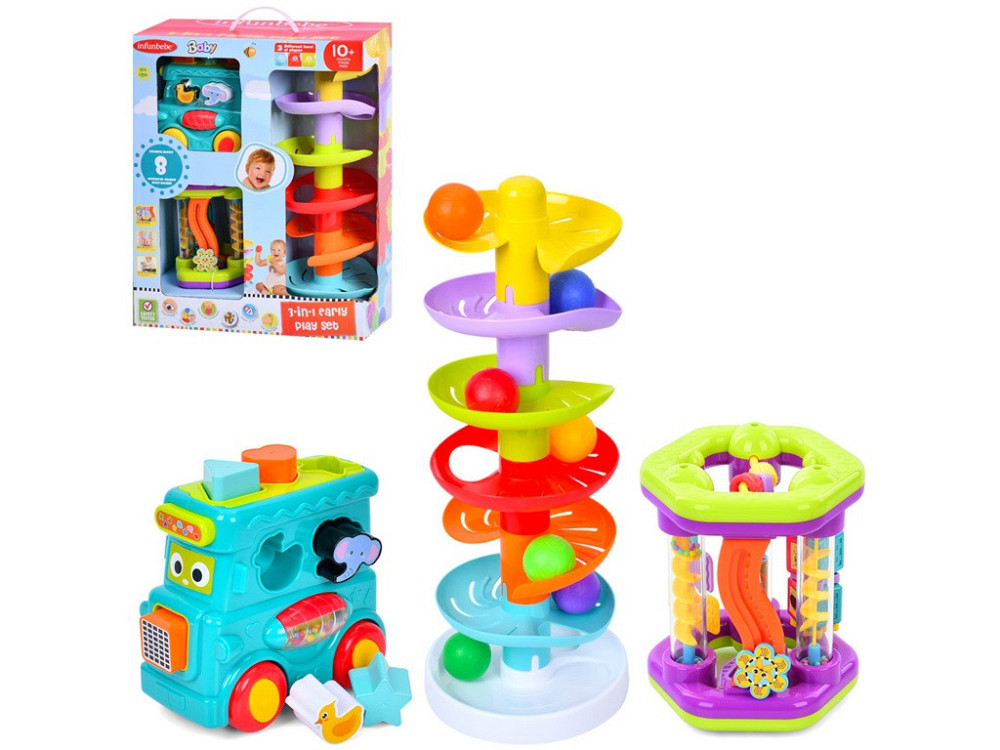 Гра розвиваюча 3в1 сортер-машинка роллер рухомі деталі фігурки кульки (PL1016-PL2053-PL9876) Чернигов - изображение 1