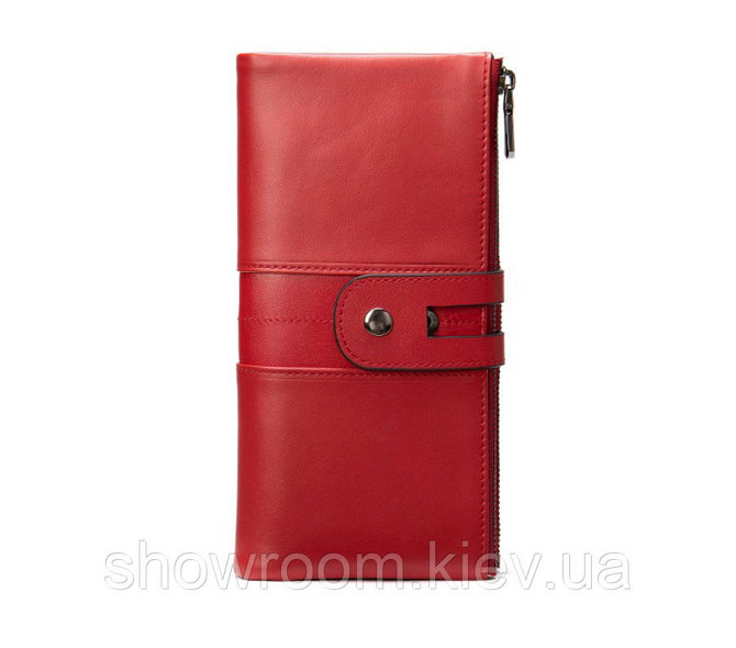 Женский кожаный красный кошелек Leather Collection (8560) Киев - изображение 2
