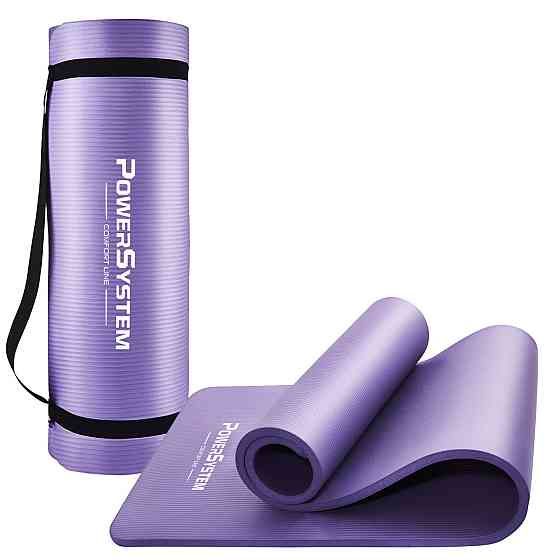 Килимок для йоги та фітнесу Power System PS-4017 NBR Fitness Yoga Mat Plus Purple (180х61х1) Кам'янське