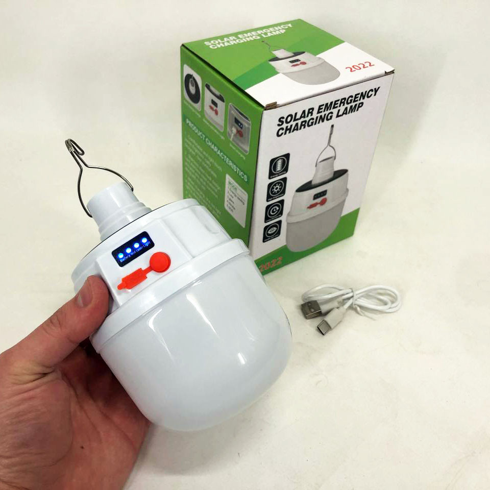 Переносной кемпинговый светильник JD 2022 LED лампа на аккумуляторе с солнечной панелью для отдыха Київ - фото 2