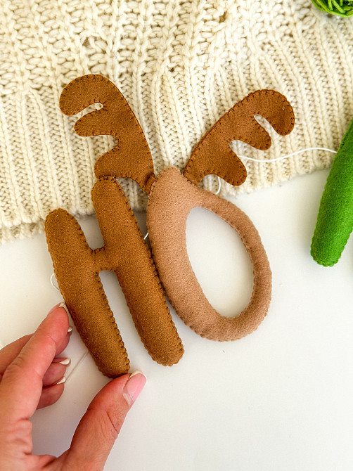 Новогодняя герлянда из фетра ручной работы - НО-НО-НО Киев - изображение 8