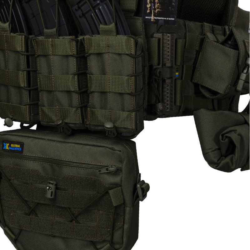 Плитоноска тактична Warmor Gen.3 Pro Max зі швидким скиданням з підсумками (Оливковий) Вінниця - фото 6
