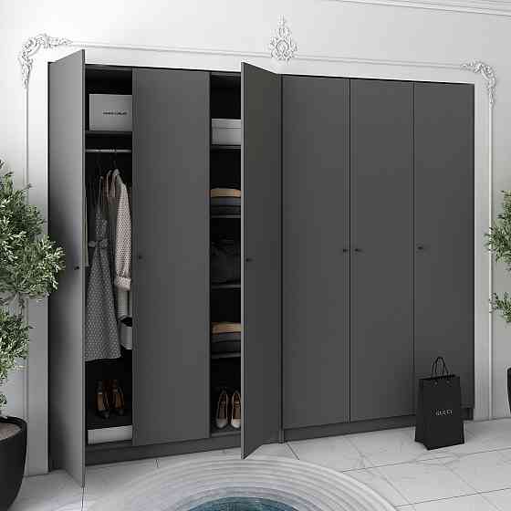 Комплект шаф для одягу Doros Промо (2 шт.) 270х48х204 см Графіт (DRS-011217) Львів