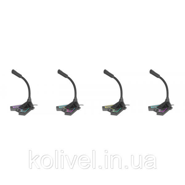Ігровий стрім мікрофон Pitch GMC 200 3,5 мм, LED, провід 1.5 м (64620) Київ - фото 7