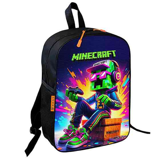 Рюкзак шкільний Minecraft - Кріпер сидить із джойстиком, 36×27 см для хлопчиків (01750) Київ