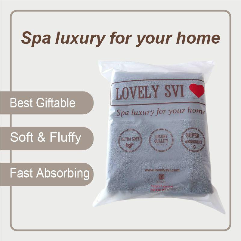 Набір Рушників Махрових для рук і обличчя (Бавовна) Lovely Svi 4 шт: 50 x 90 см Сірий (480523) Київ - фото 6