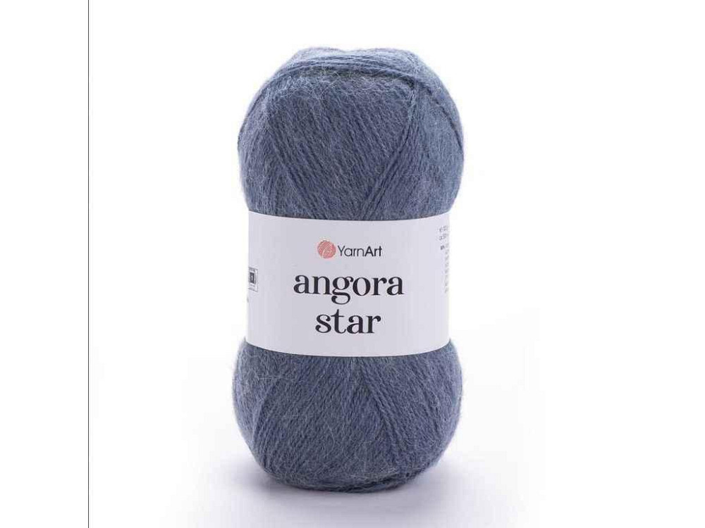 Пряжа Angora Star серо-джинсовый 80% акрил 20% шерсть 500м 100г 5шт/уп 3864 ТМ YarnArt Киев - изображение 1