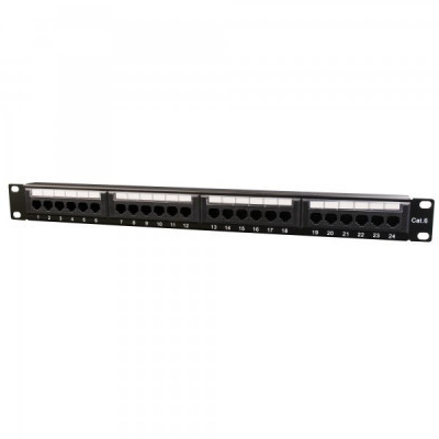 Патч-панель 19" 24xRJ-45 UTP cat.6, 1U, тип 110 Cablexpert (NPP-C624CM-001) Вінниця - фото 1