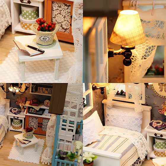 Кукольный домик CuteBee. Конструктор миниатюрный кукольный домик с подсветкой 210*125*155 мм Киев