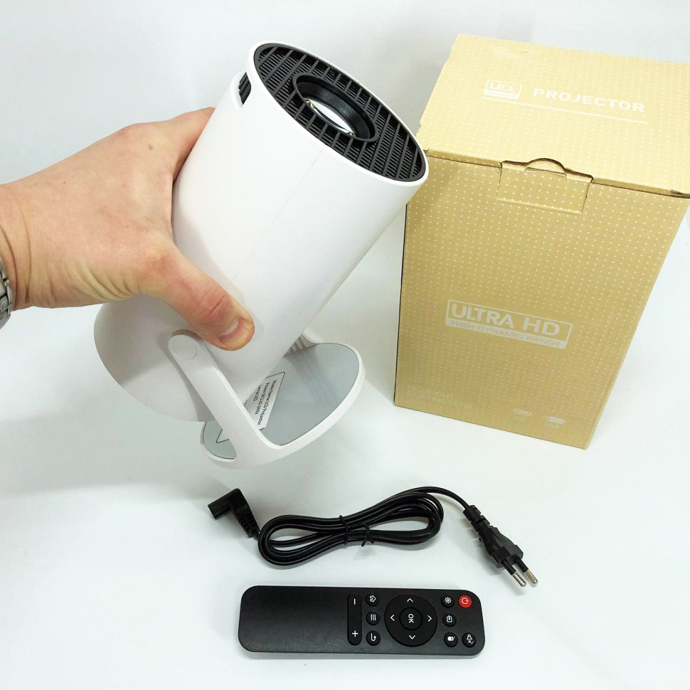 LED Проектор для дому портативний Смарт з WiFi, Bluetooth, Android 11, білий, 1280х720р NT-30 Львів - фото 6